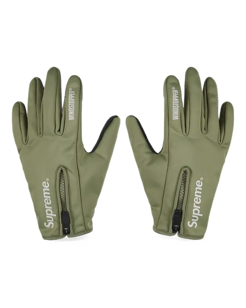 Supreme Being Windstopper zip gloves - Grün Grün