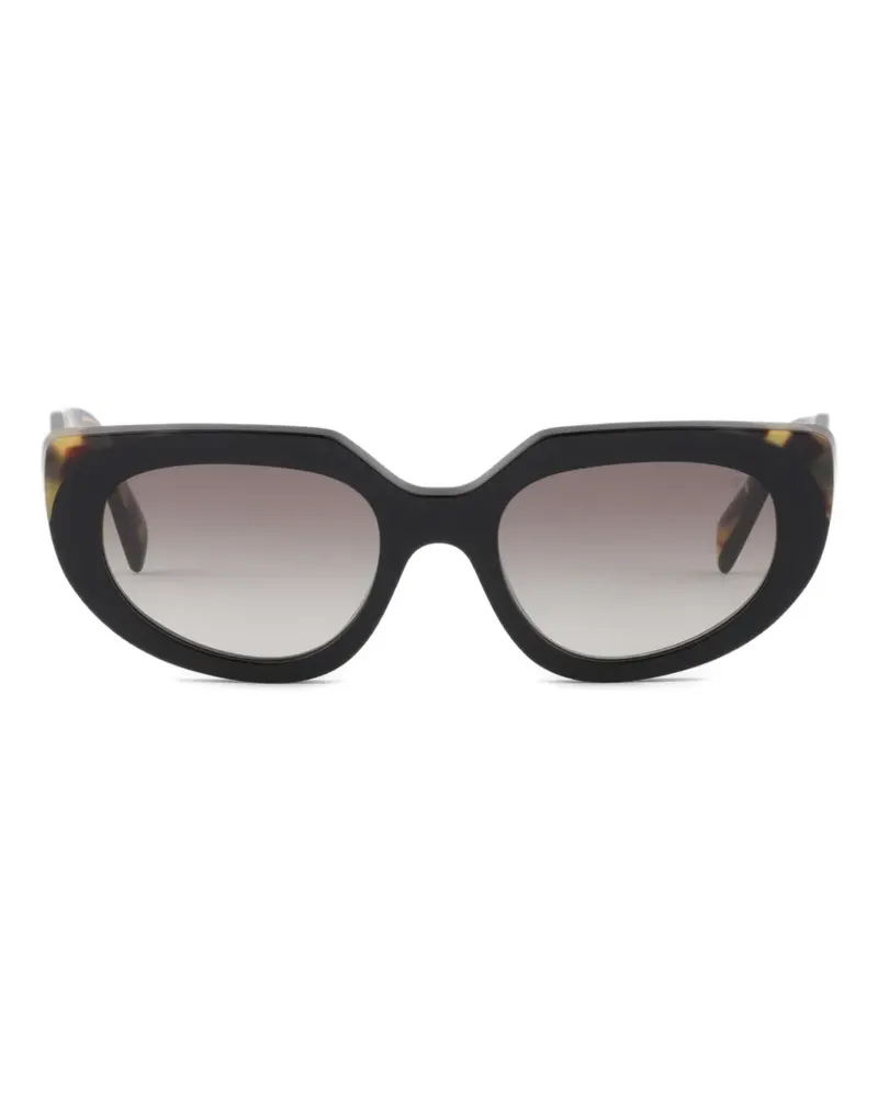 Prada Sonnenbrille mit Logo - Schwarz Schwarz