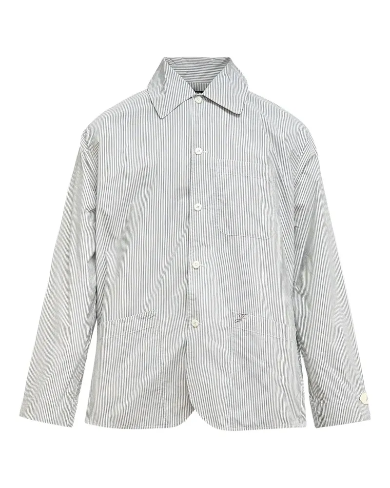 Jacquemus La Veste Boutis striped overshirt - Weiß Weiß