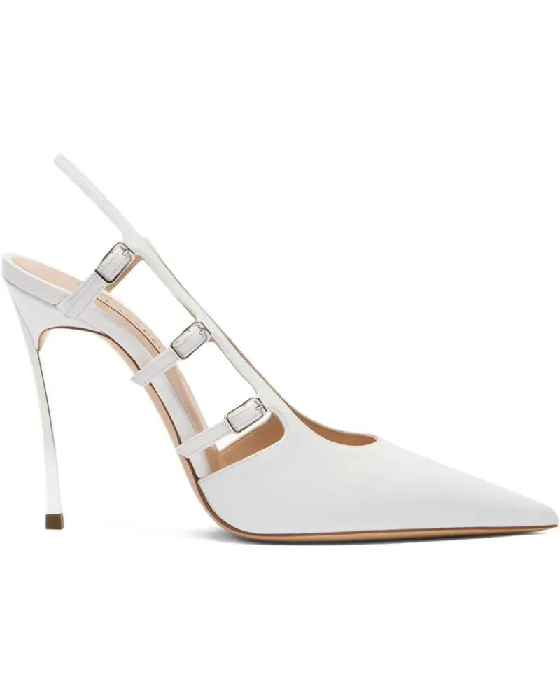 Casadei Spitze Slingback-Pumps 100mm - Weiß Weiß