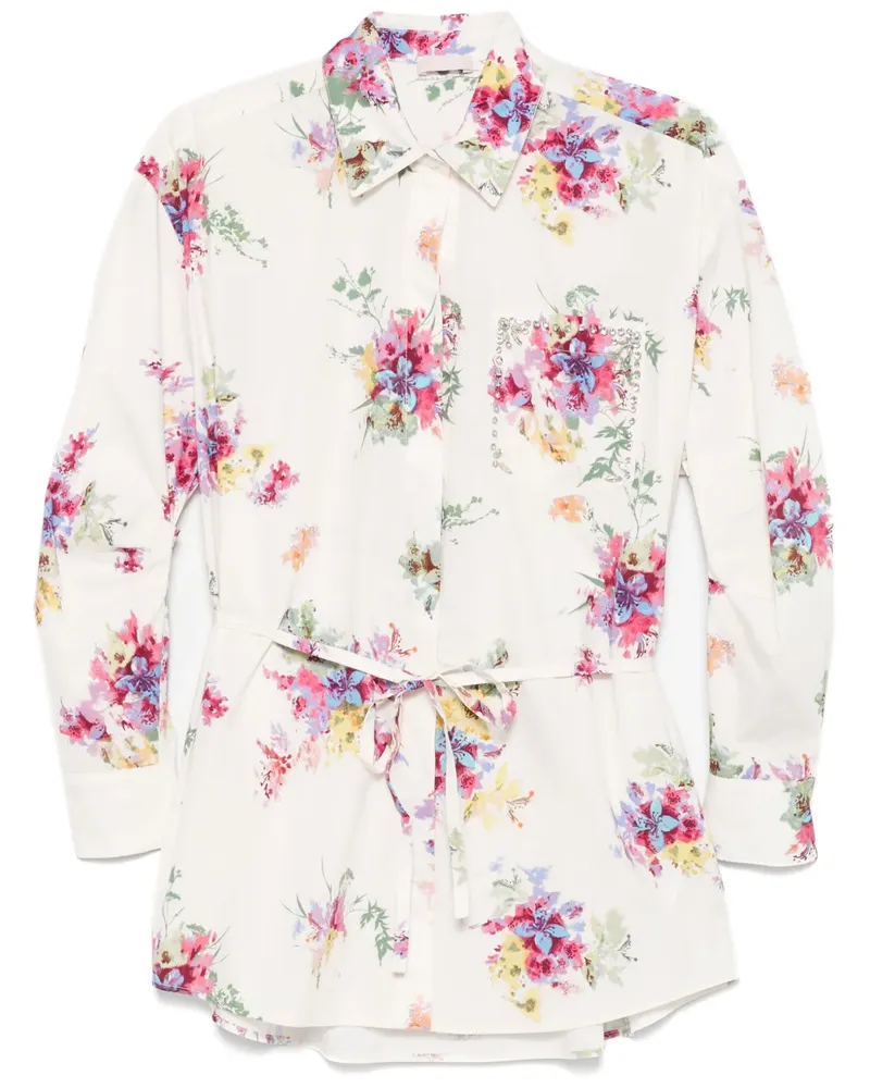 Liu Jo Hemd mit Blumen-Print - Weiß Weiß