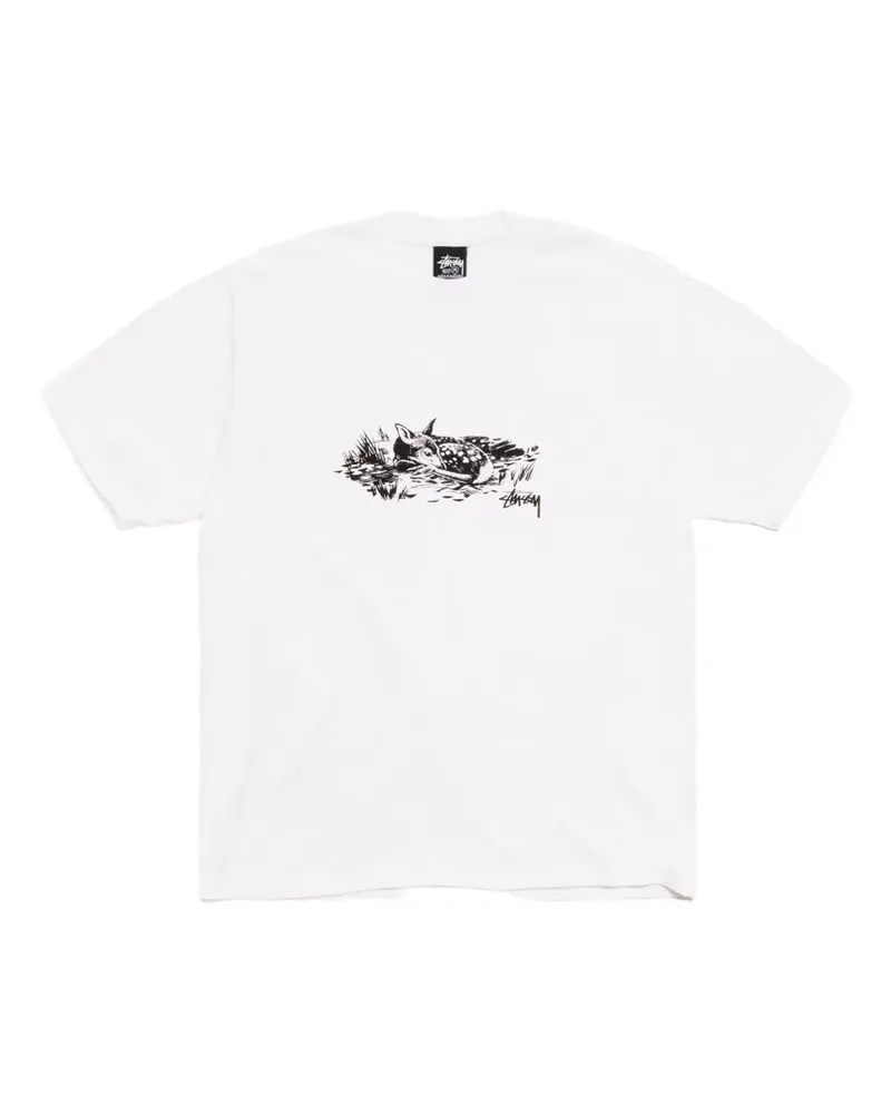 Stüssy fawn graphic T-shirt - Weiß Weiß