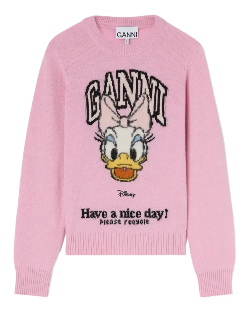 Ganni x Disney Pullover mit grafischem Print - Rosa Rosa