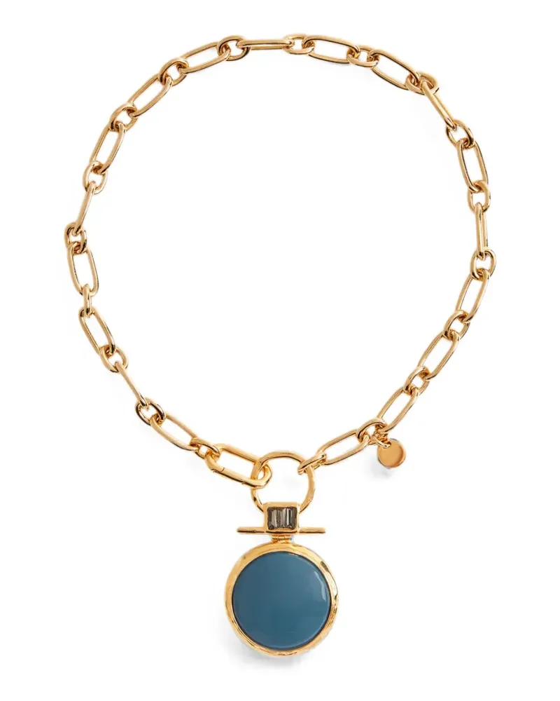 La DoubleJ Shen Loop enamel-pendant necklace - Gold Gold