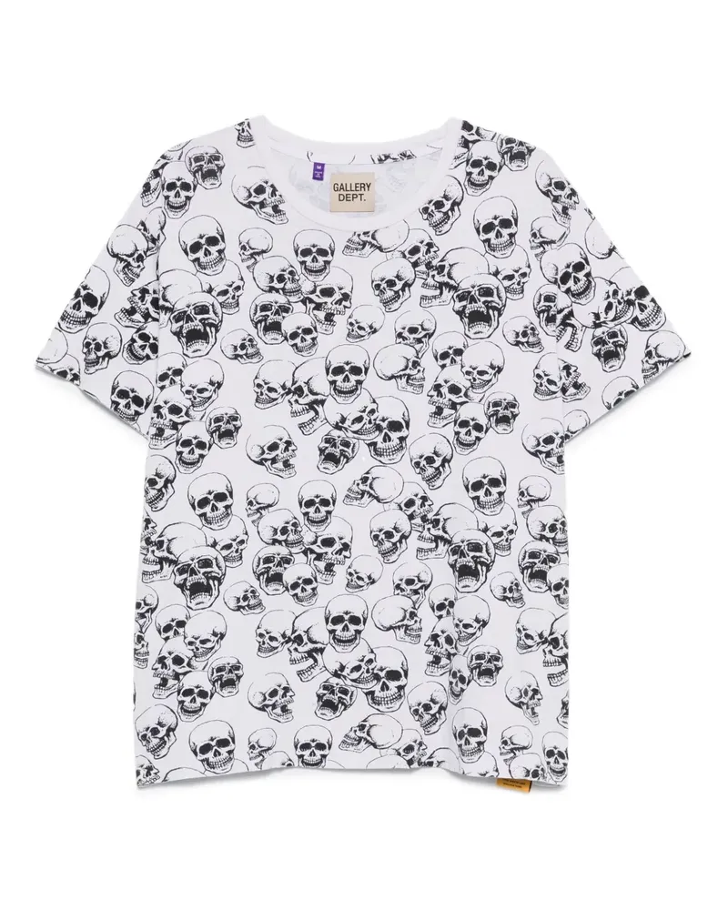 GALLERY DEPT. T-Shirt mit Totenkopf-Print - Weiß Weiß