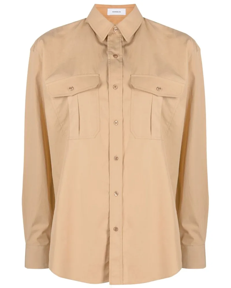 WARDROBE.NYC Hemd im Oversized-Look - Nude Nude