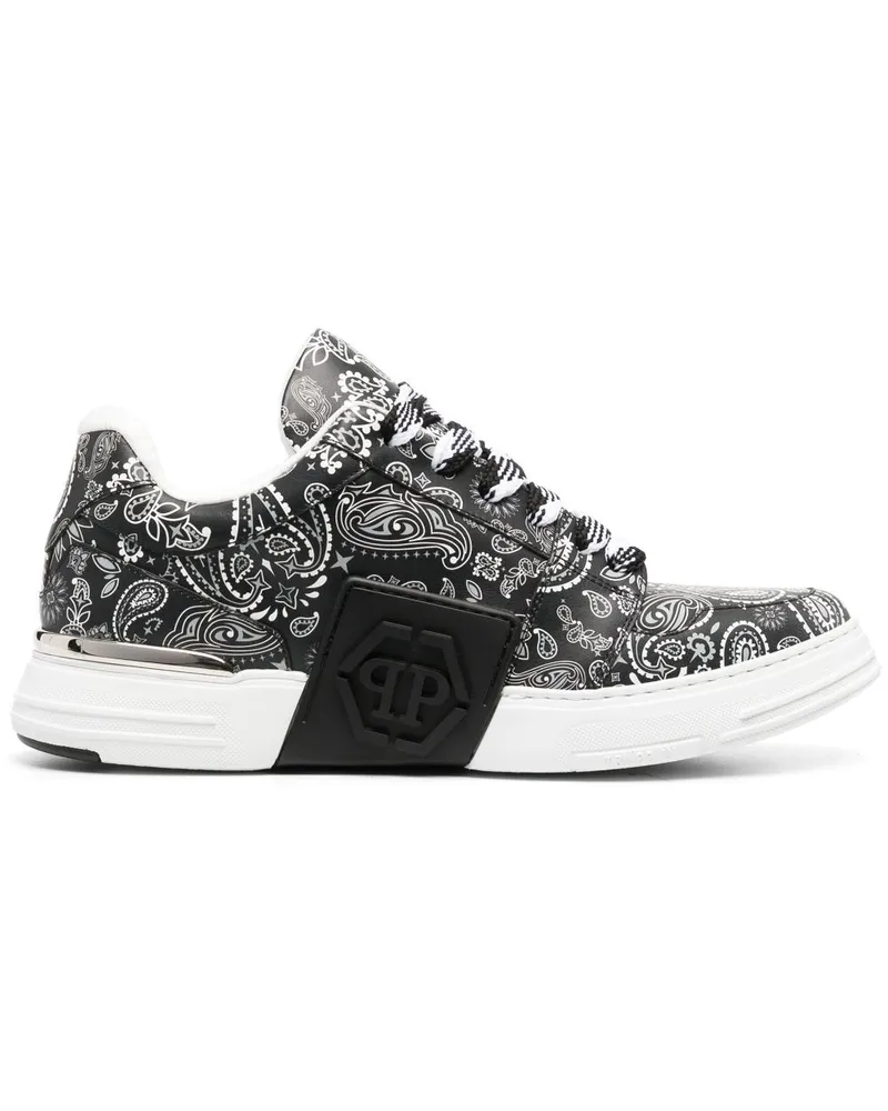 Philipp Plein Super Street Sneakers mit Paisley-Print Schwarz