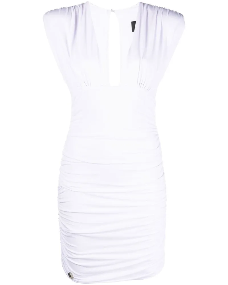 Philipp Plein Midikleid mit tiefem Ausschnitt - Weiß Weiß