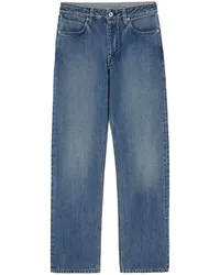 Jil Sander Straight-Leg-Jeans mit Logo-Applikation Blau