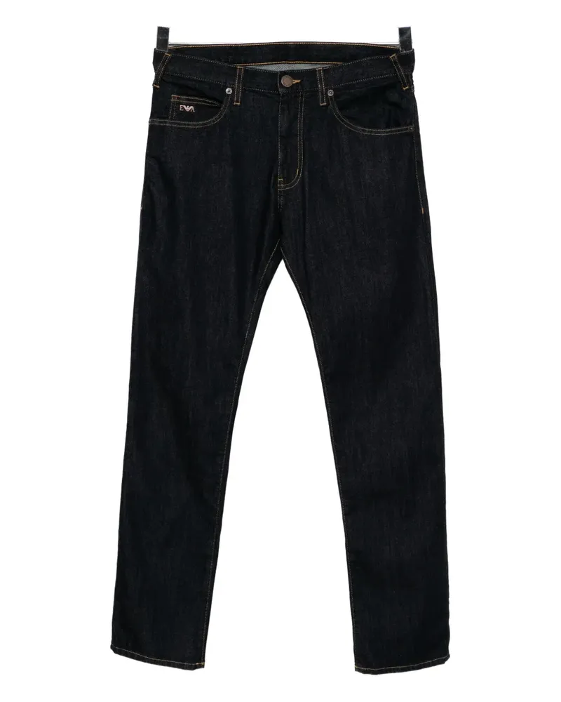 Emporio Armani Jeans mit Logo-Patch - Blau Blau