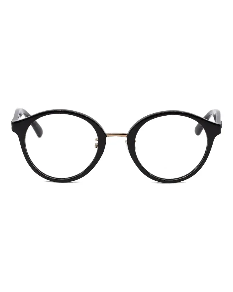 Jimmy Choo round-frame glitter-embellished glasses - Schwarz Schwarz