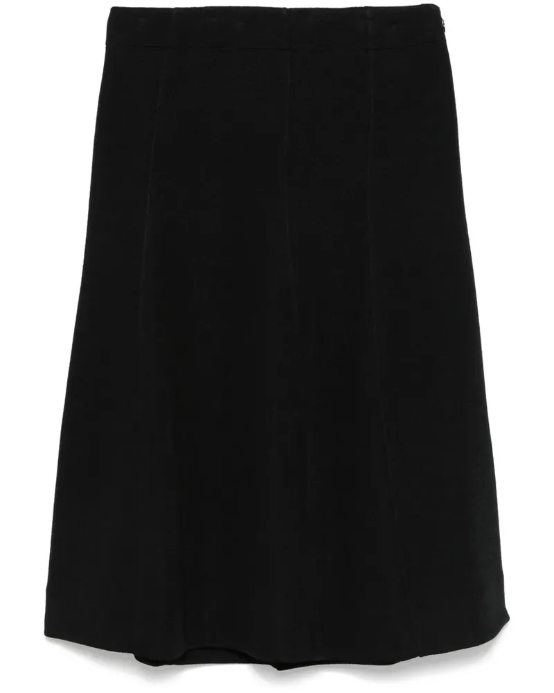 Jil Sander Ausgestellter Midirock - Schwarz Schwarz