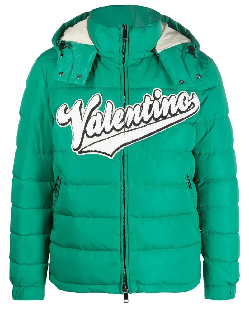 Valentino Garavani Gefütterte Jacke mit Logo-Patch - Grün Grün