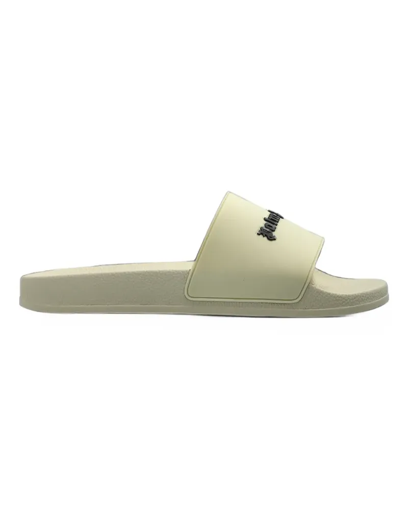 Palm Angels logo-plaque slides - Nude Nude