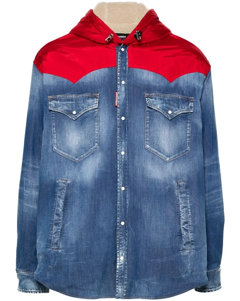 Dsquared2 Jacke mit Kontrasteinsätzen - Blau Blau