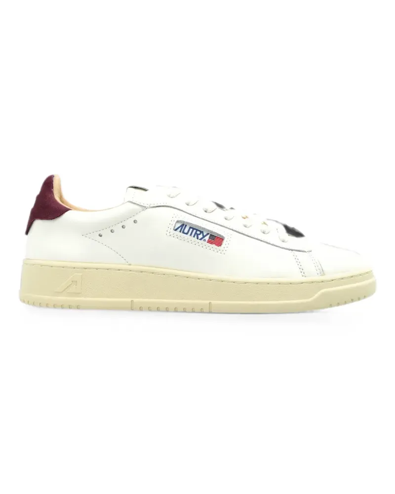 AUTRY Dallas low sneakers in marshmallow and fig leather - Weiß Weiß