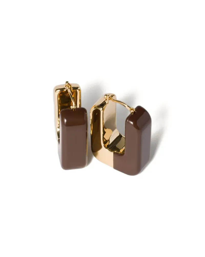 Miu Miu Colour-Block-Ohrringe - Gold Gold