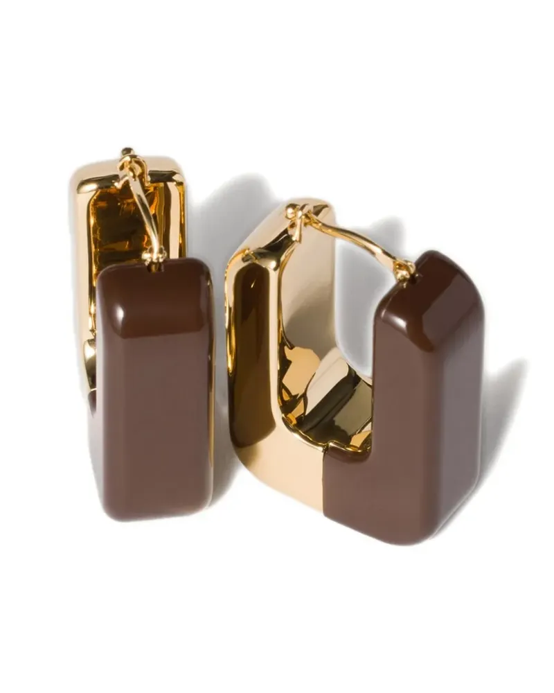 Miu Miu Colour-Block-Ohrringe - Gold Gold