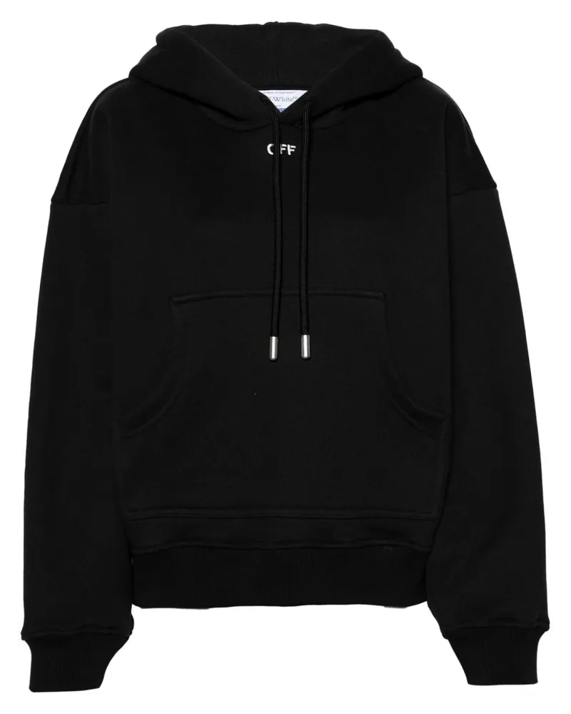 OFF-WHITE Hoodie mit Logo-Stickerei - Schwarz Schwarz