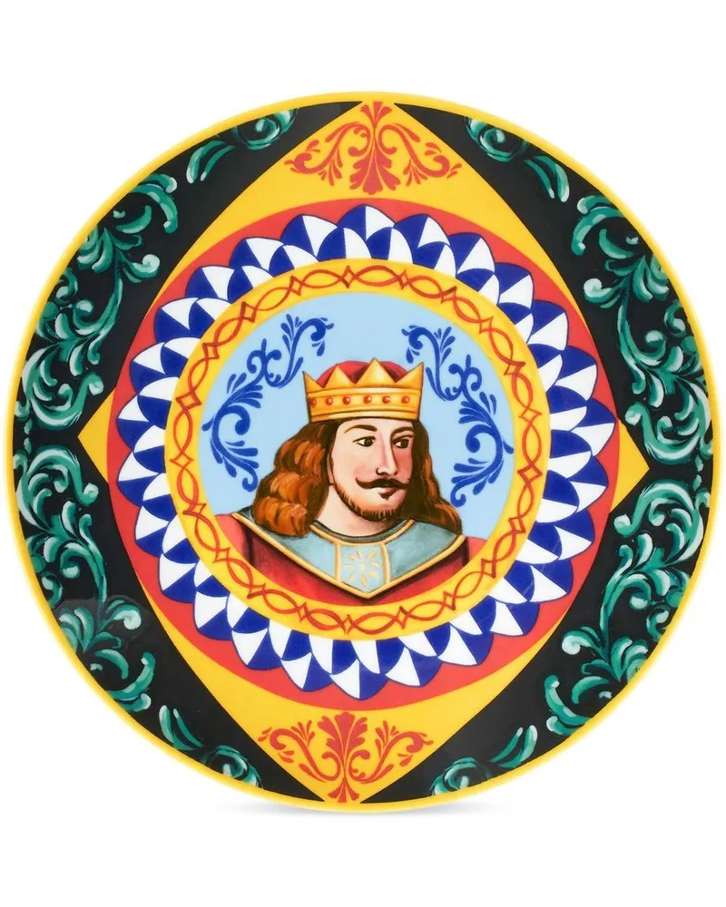 Dolce & Gabbana Set aus zwei Porzellantellern - Grün Grün