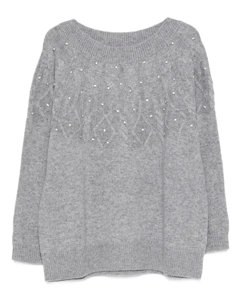Marina Rinaldi Verzierter Pullover - Grau Grau