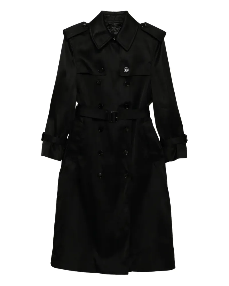 Tom Ford Trenchcoat mit Lederkragen - Schwarz Schwarz