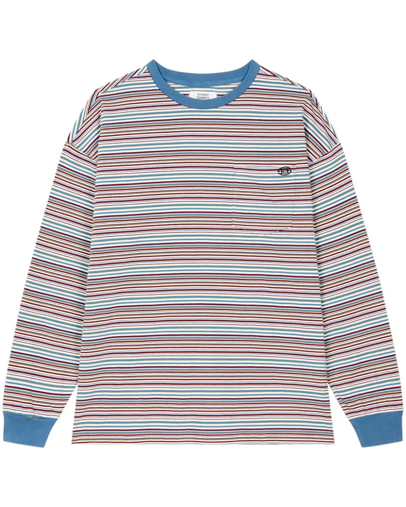 STUDIO TOMBOY Gestreiftes T-Shirt - Weiß Weiß
