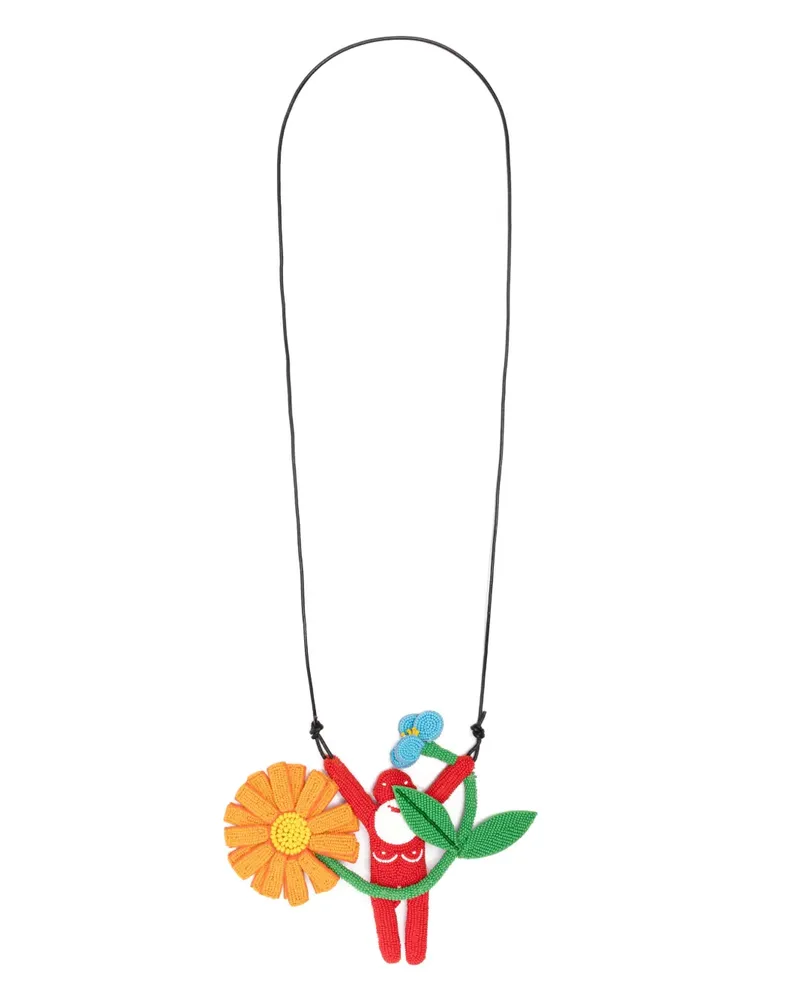 Walter van Beirendonck Walter + Flower Halskette - Orange Orange
