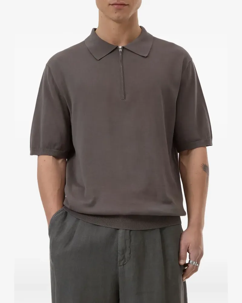 Closed Poloshirt mit Reißverschluss - Grau Grau