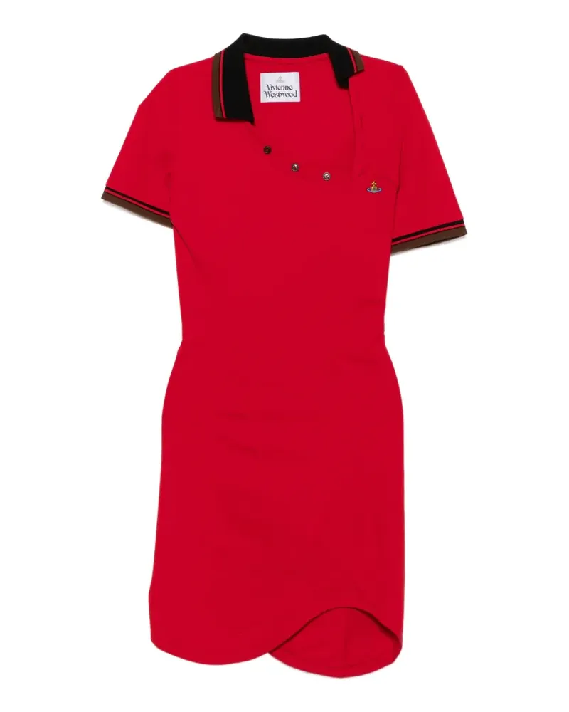 Vivienne Westwood Midikleid mit asymmetrischem Ausschnitt - Rot Rot