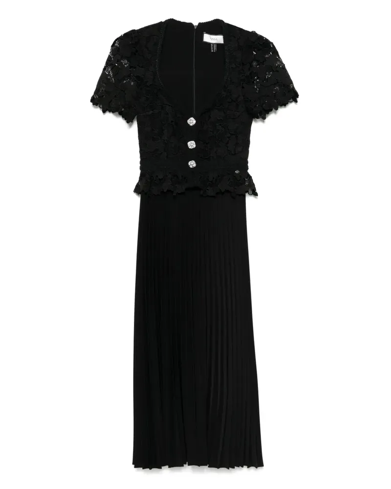 NISSA Maxikleid mit Spitzeneinsatz - Schwarz Schwarz