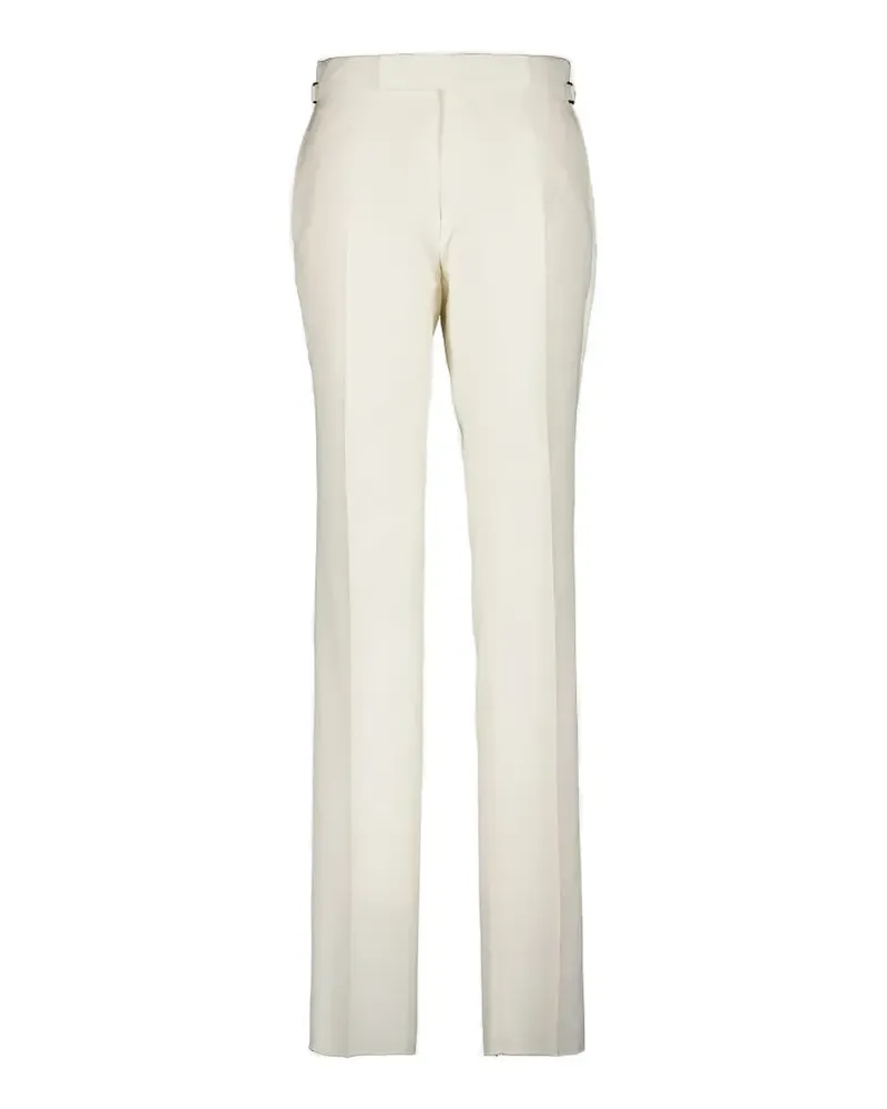 Tom Ford pressed-crease silk trousers - Nude Nude