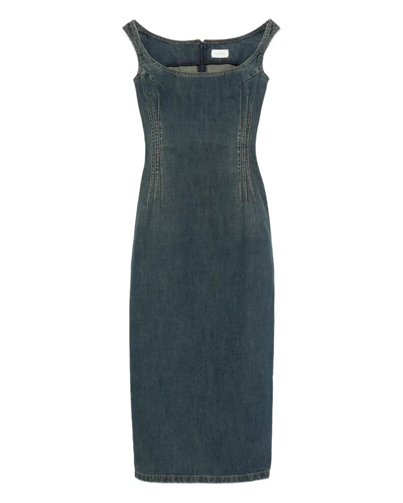 Magda Butrym Jeanskleid mit eckigem Ausschnitt - Blau Blau