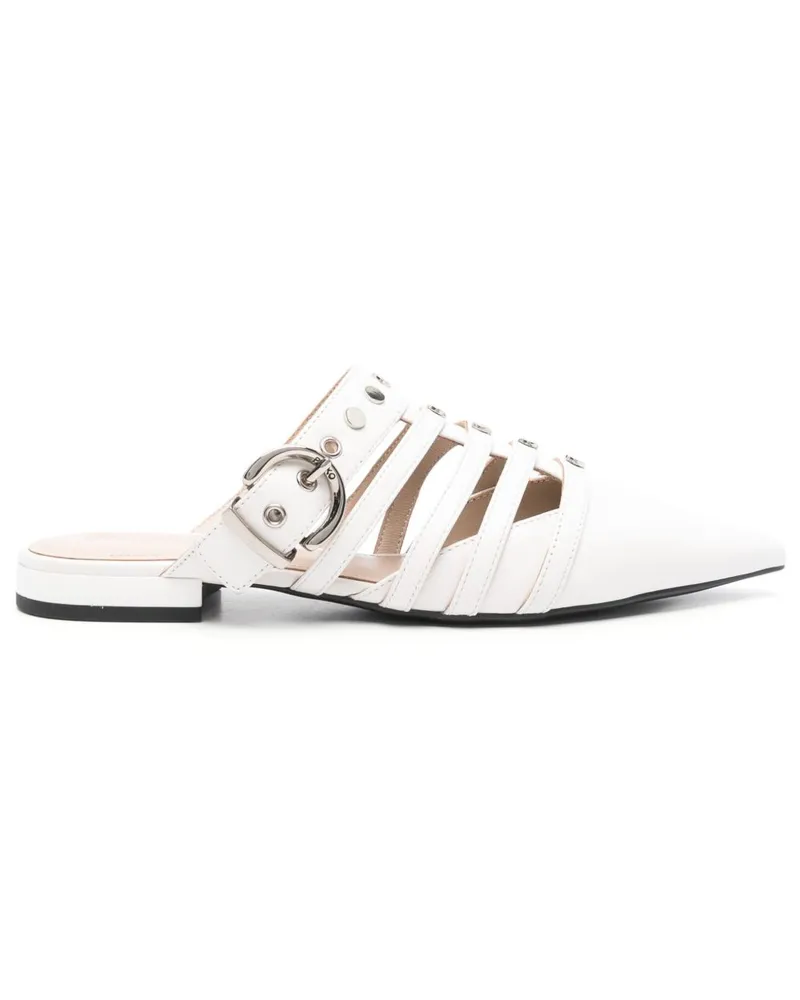 Pinko Mules mit Nieten - Weiß Weiß