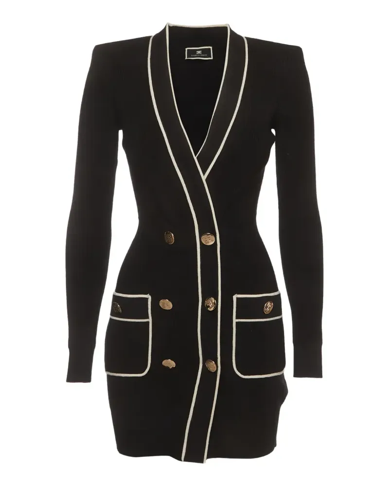 Elisabetta Franchi Doppelreihiges Kleid - Schwarz Schwarz