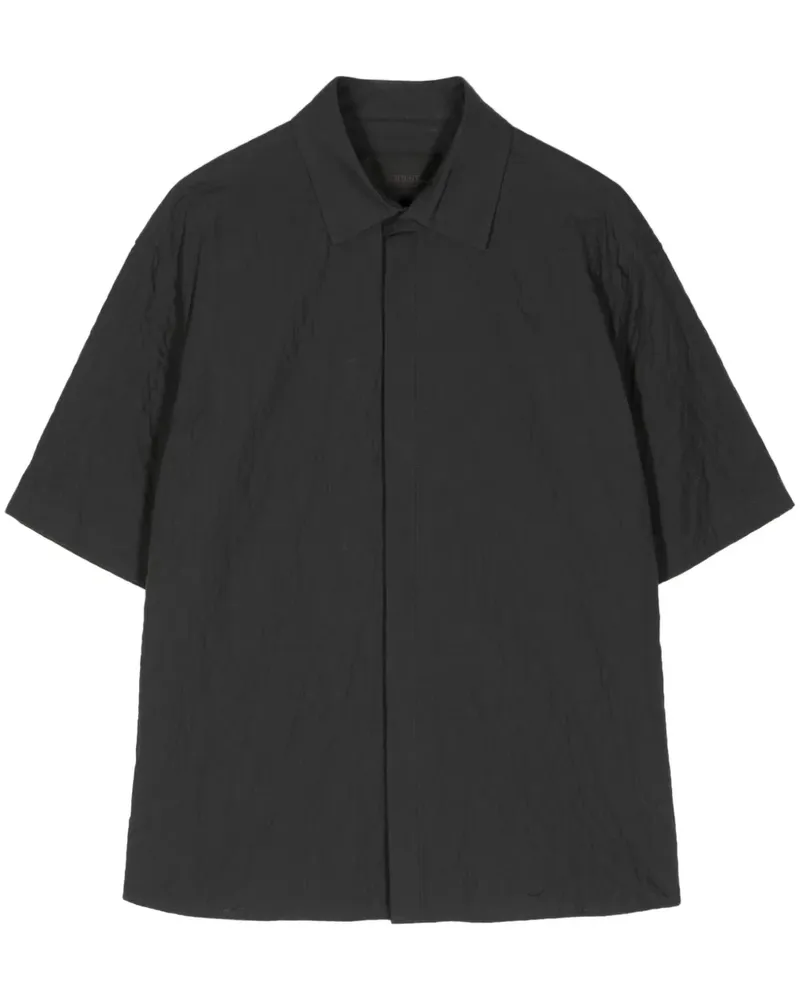 Neil Barrett Hemd in Knitteroptik - Schwarz Schwarz