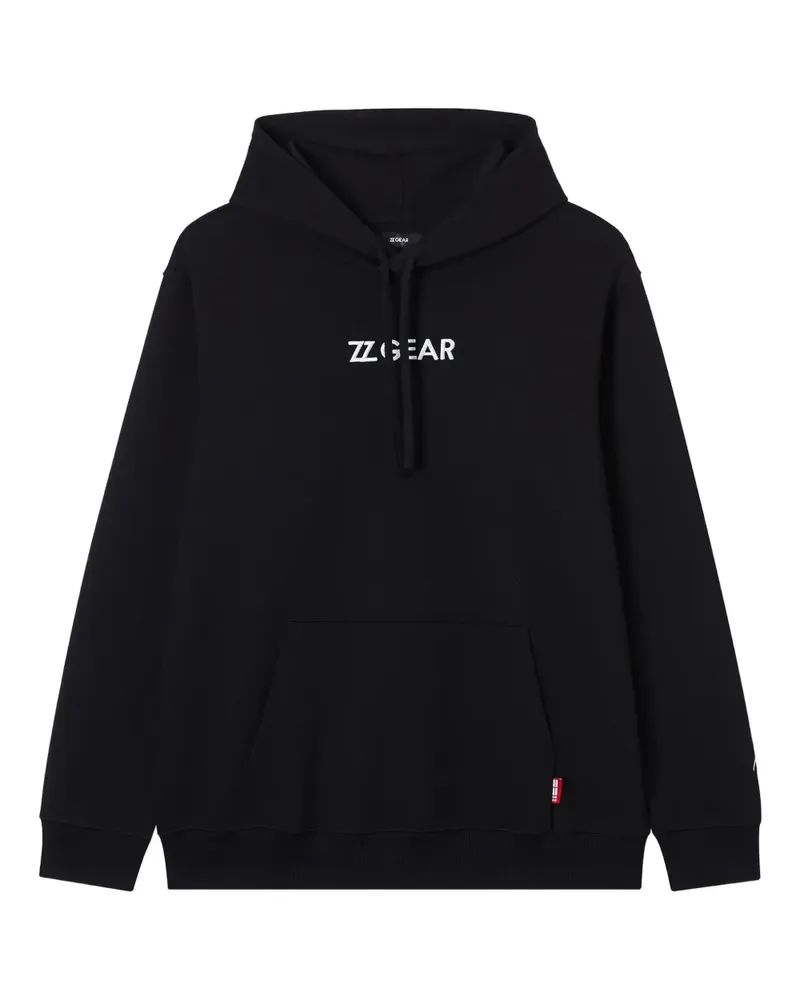 Izzue Hoodie mit Logo-Stickerei - Schwarz Schwarz