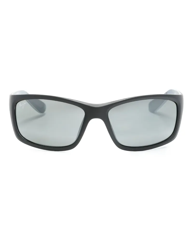 Maui Jim Sonnenbrille mit eckigem Gestell - Schwarz Schwarz
