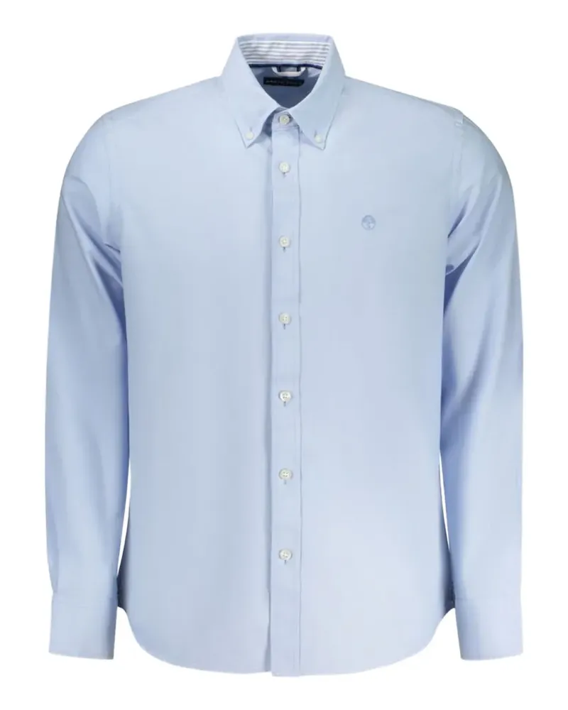 North Sails logo-embroidered long-sleeve shirt - Blau Blau