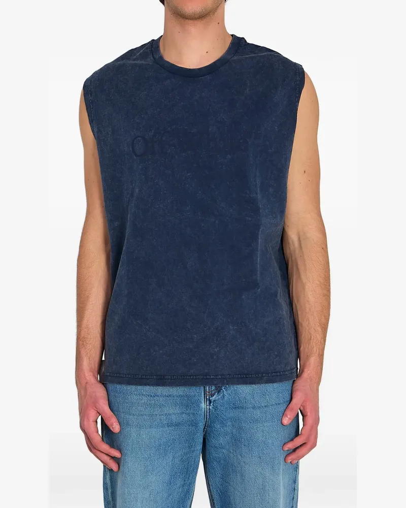 OFF-WHITE Weste mit Logo-Print - Blau Blau