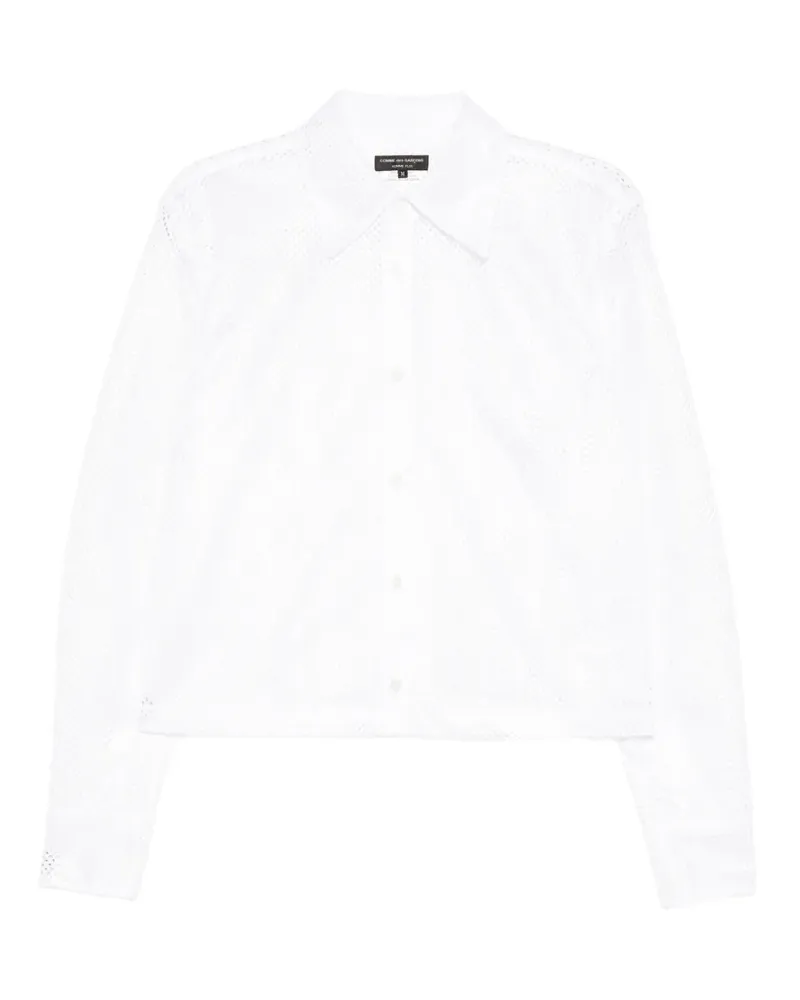 Comme des Garçons mesh long-sleeve shirt - Weiß Weiß