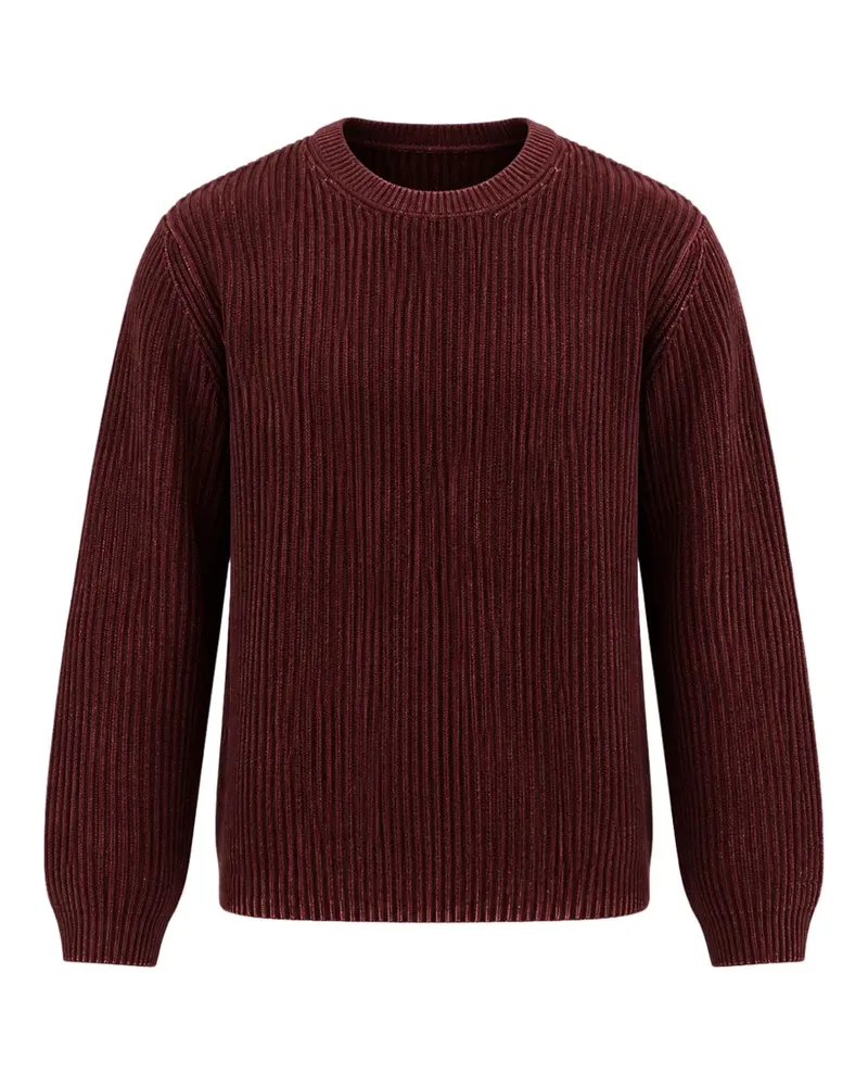 C.P. Company Chenille-Pullover mit Rundhalsausschnitt - Rot Rot