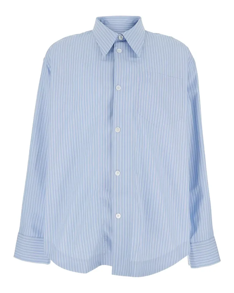 AMI Paris Gestreiftes Hemd - Blau Blau
