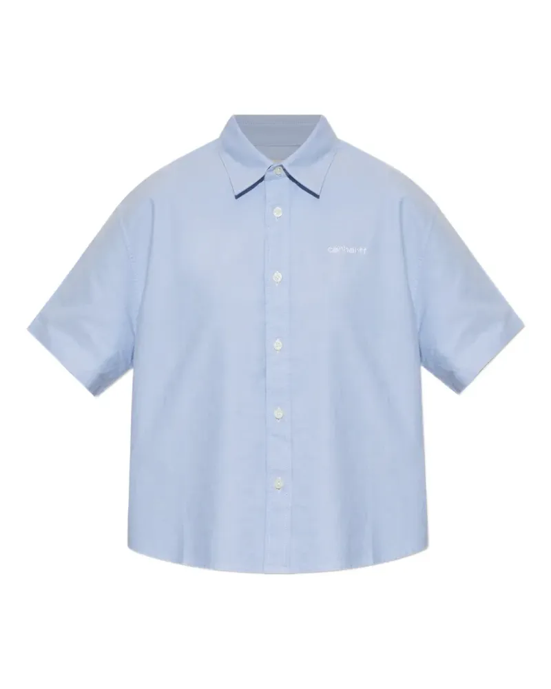 Carhartt WIP Kurzärmeliges Hemd mit Logo-Stickerei - Blau Blau