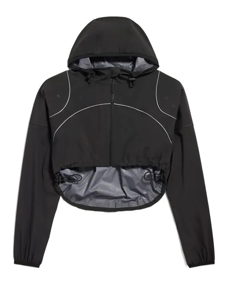 Balenciaga Cropped-Jacke mit Kontrastpaspeln - Schwarz Schwarz