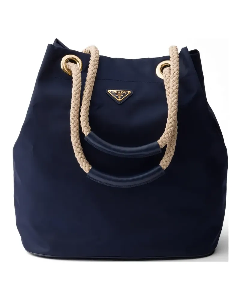 Prada Mariner large Re-Nylon bucket bag - Blau Blau