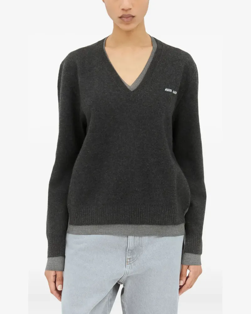 Miu Miu Pullover aus Kaschmir - Grau Grau