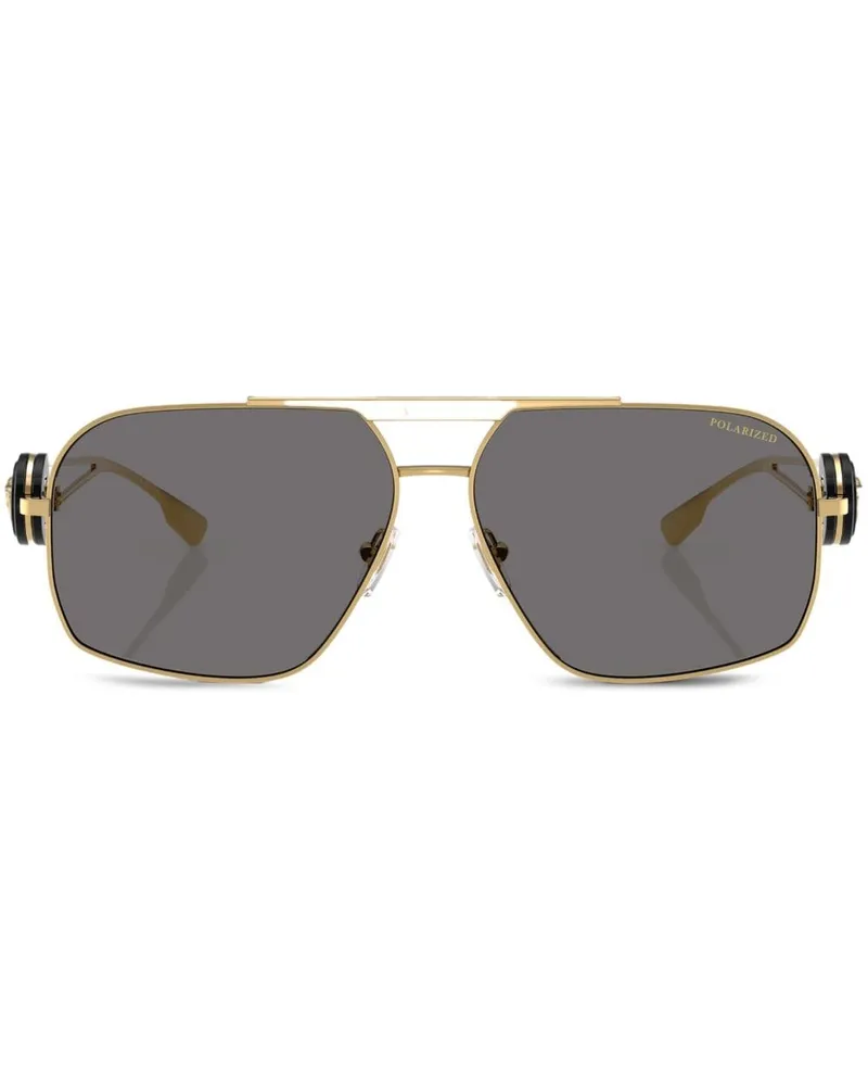 Versace Pilotenbrille mit Medusa - Schwarz Schwarz