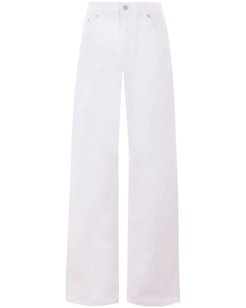 Haikure Jeans mit Logo-Patch - Weiß Weiß