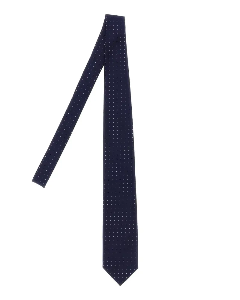 Tom Ford micro polka-dot silk tie - Blau Blau